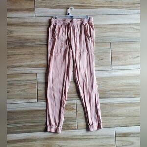 Van Heusen Light Pink Relaxed Joggers with Elastic Waistband